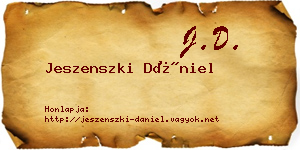Jeszenszki Dániel névjegykártya